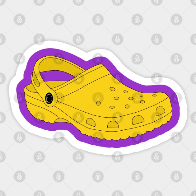 Yellow crocs sticker cheap